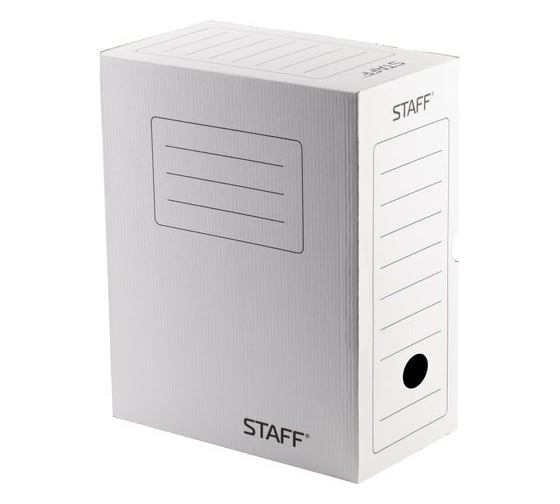 Изображение товара Короб архивный 20 шт в упаковке Staff с клапаном А4 260х325мм 150мм до 1400л микрогофрокартон БЕЛЫЙ  128866