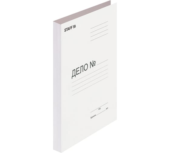 Изображение товара Скоросшиватель 200 шт в упаковке Staff картонный  гарантированная плотность 220 г/м2 до 200л  124875