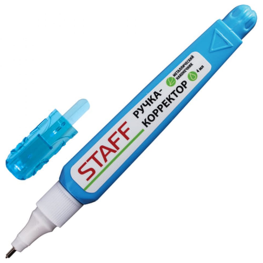 Ручка-корректор Staff быстросохнущая корректирующая жидкость staff