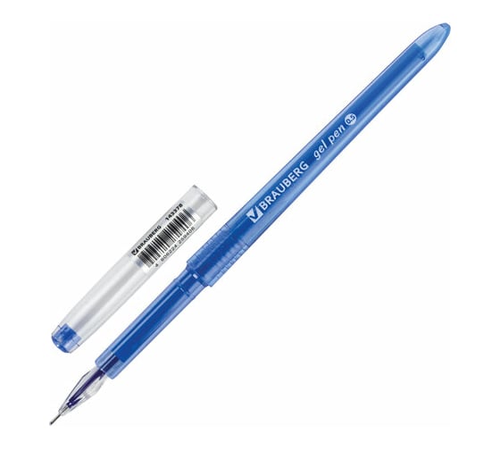 Изображение товара Ручка 12 шт в упаковке BRAUBERG гелевая DIAMOND СИНЯЯ игольчатый узел 05мм линия письма 025мм  143378
