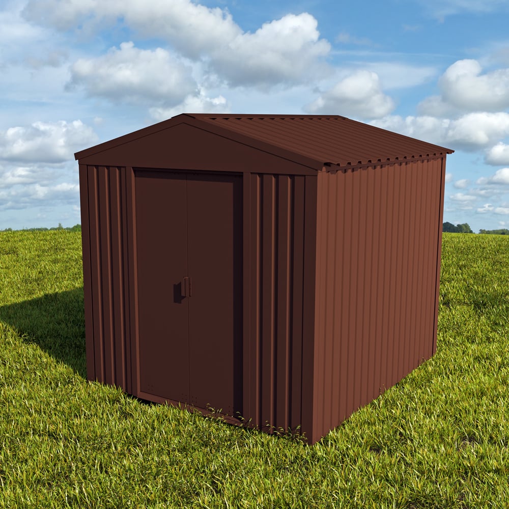 Изображение товара Хозблок для дачи сборно-разборный из металла 2,024х2,130х2,080 м коричневый RAL 8017
