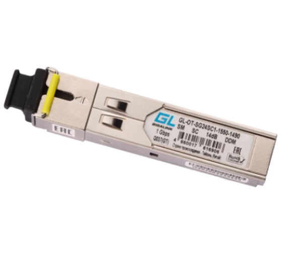 Изображение товара Модуль SFP GIGALINK WDM, 1Гбит/с, одно волокно SM, SC, GL-OT-SG24SC1-1550-1490