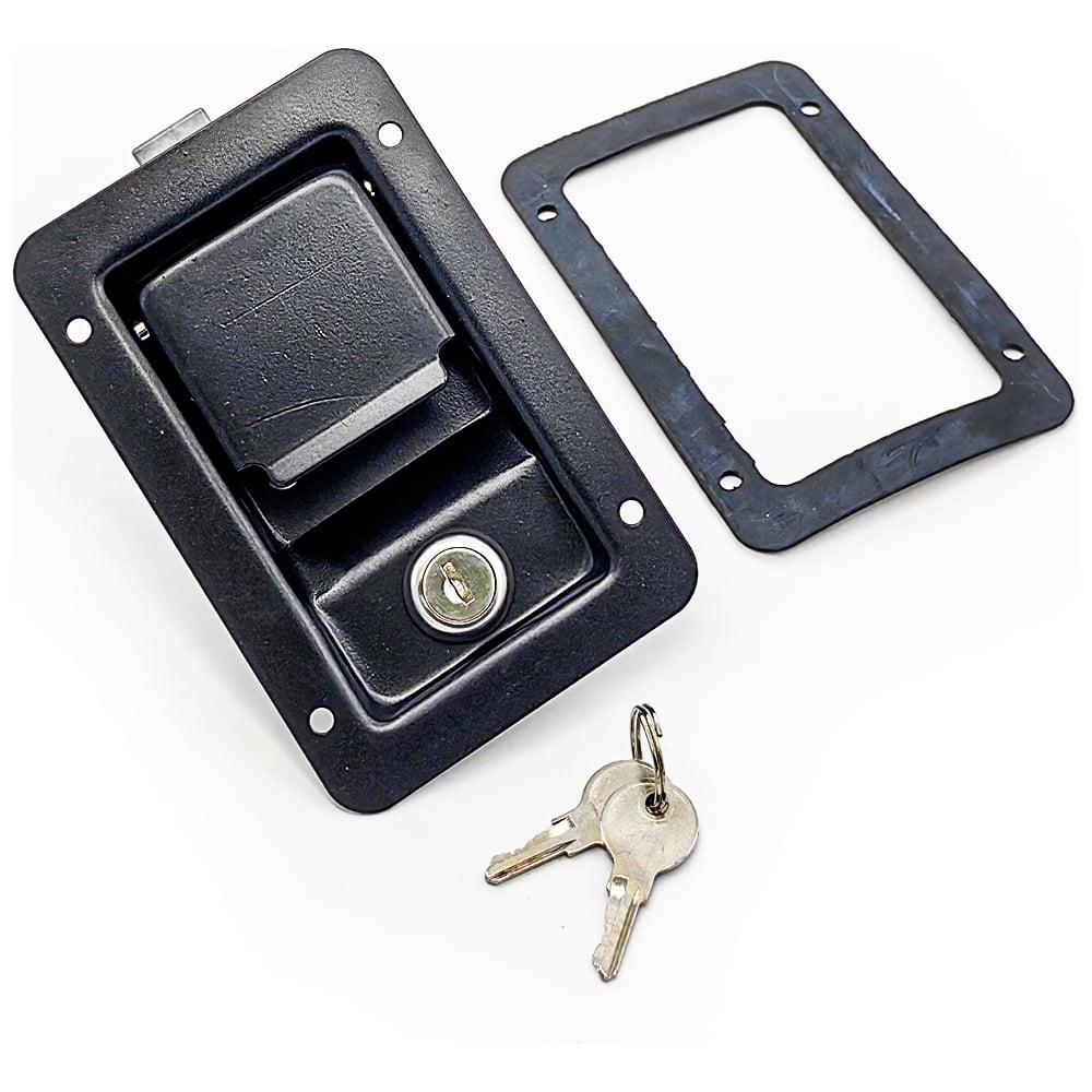 Замок клавишный утапливаемый из стали (черн.) Атега З-300372