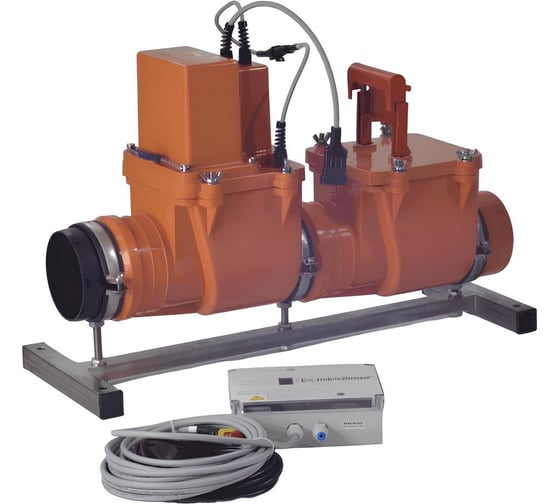 Изображение товара Клапан обратный Татполимер PP-H кор б/н Дн110 с электроприводом ТП-85.100-КЗЭ 128-0381