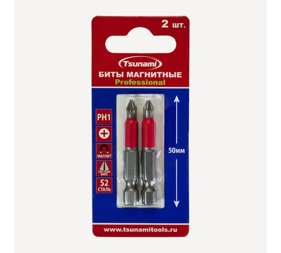 Изображение товара Бита Tsunami Professional PH1, 50 мм, 2 шт T26020010PH1050