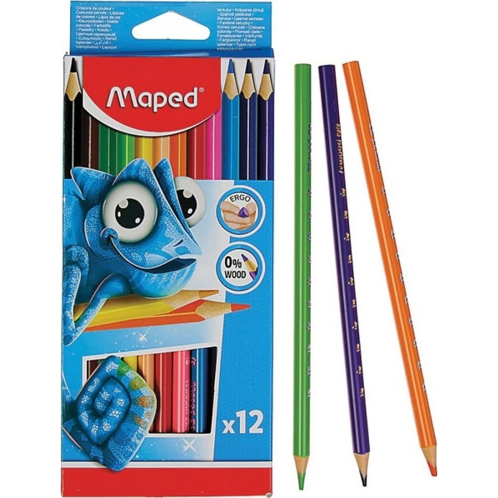 Цветные карандаши Maped канцелярский нож maped