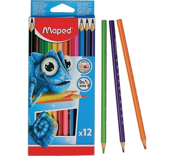 Изображение товара Цветные карандаши MAPED Pulse 12 цветов 181599
