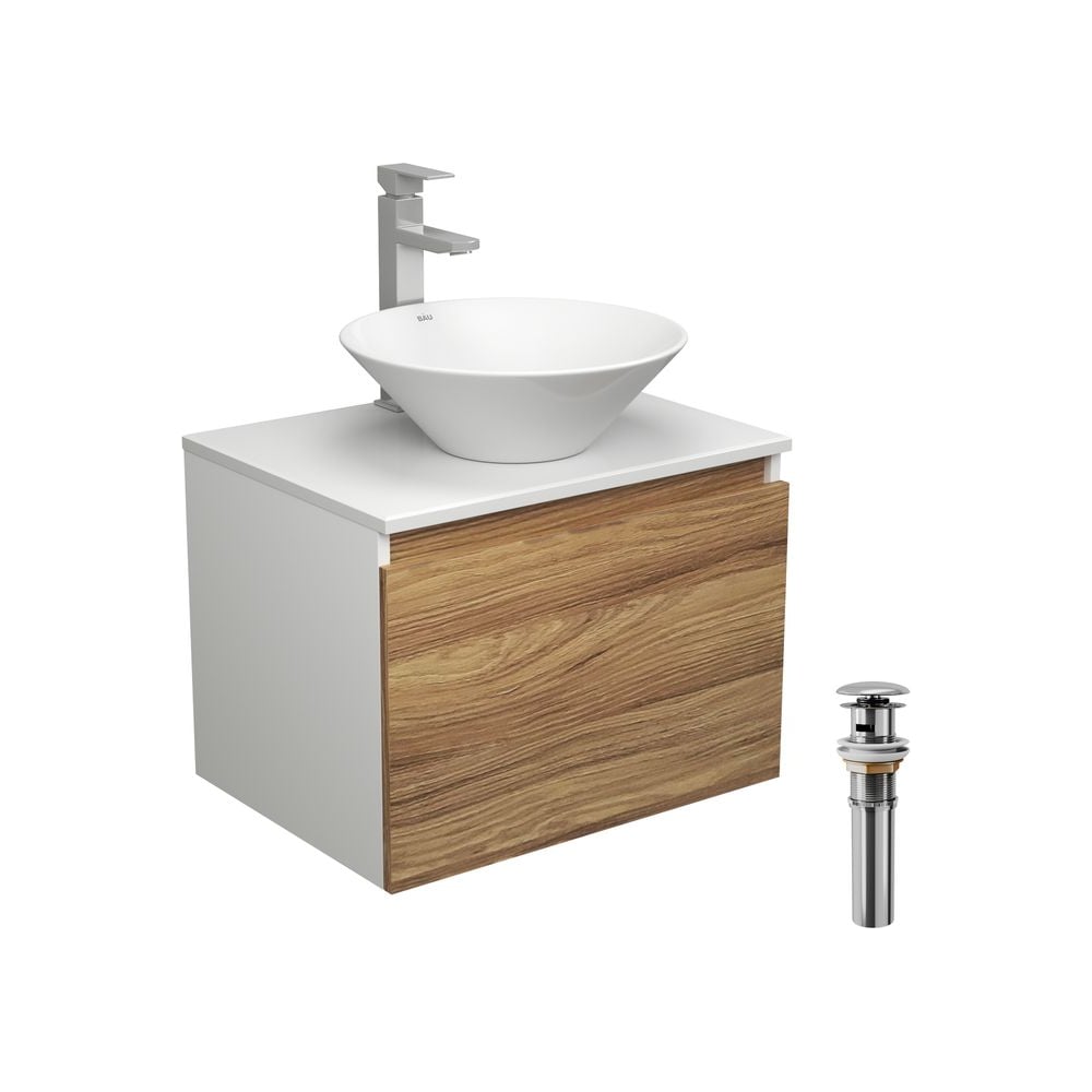 Изображение товара Комплект для ванной Bauedge 4 предмета с тумбой и раковиной