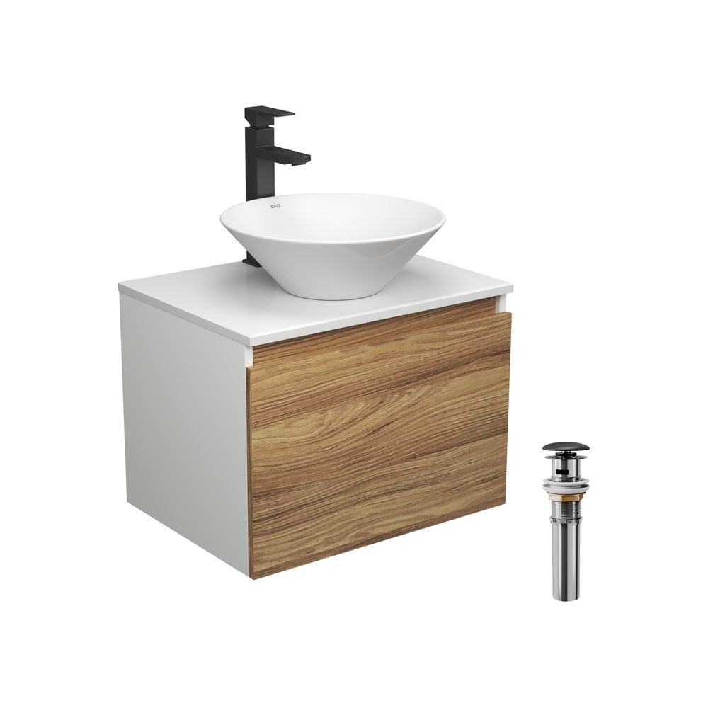 Изображение товара Комплект для ванной Bauedge 4 предмета с раковиной и смесителем