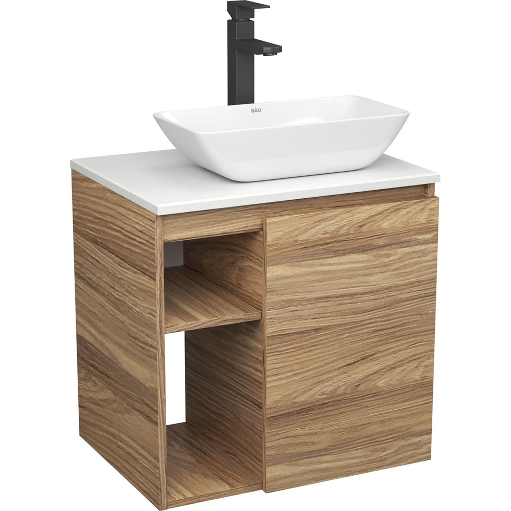 Изображение товара Тумба Bauedge Bau Dream Blackwood 60 с раковиной и смесителем