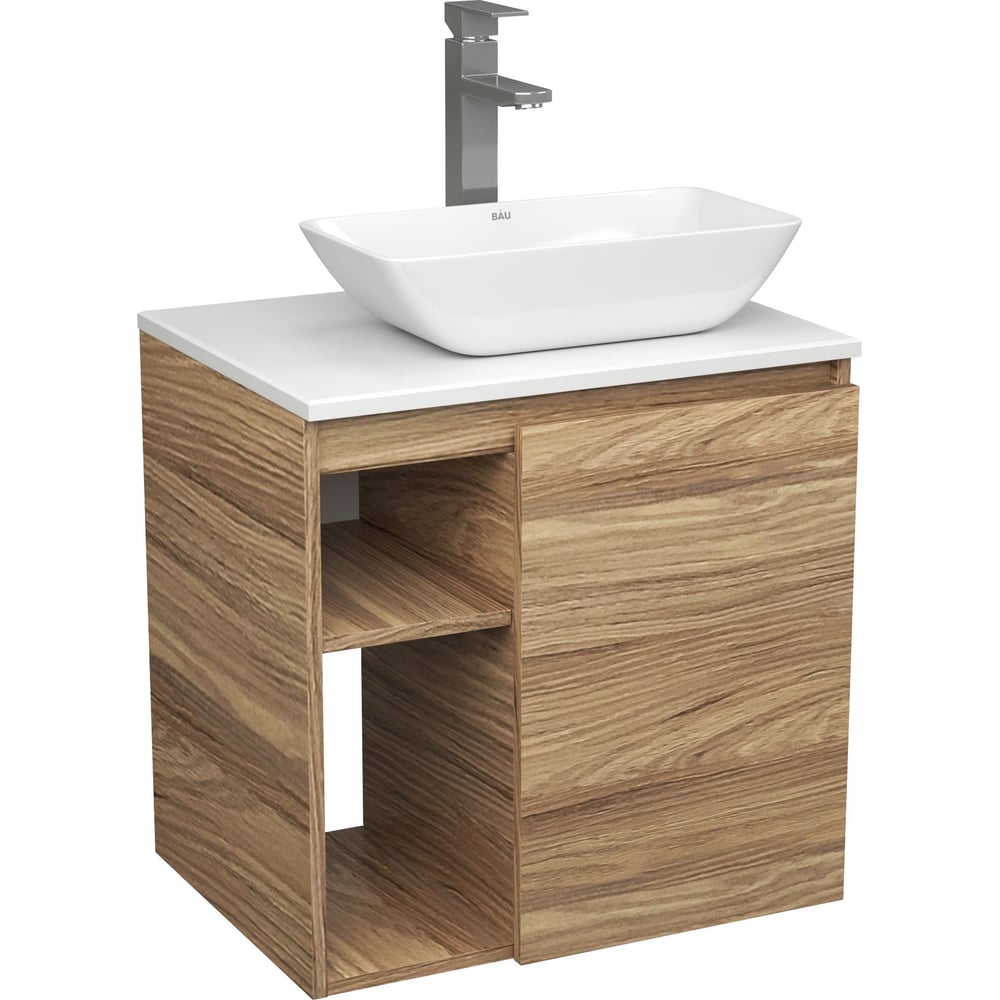 Изображение товара Тумба Bauedge Bau Dream Blackwood 60 с раковиной BAU Spectrum mini