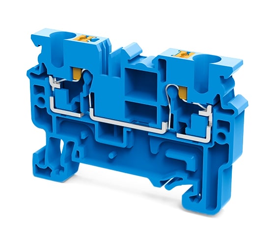 Изображение товара Клемма КЭАЗ проходная push-in OptiClip CP-4-I-BU-24A-(0,2-4)-синий 100 шт 331841