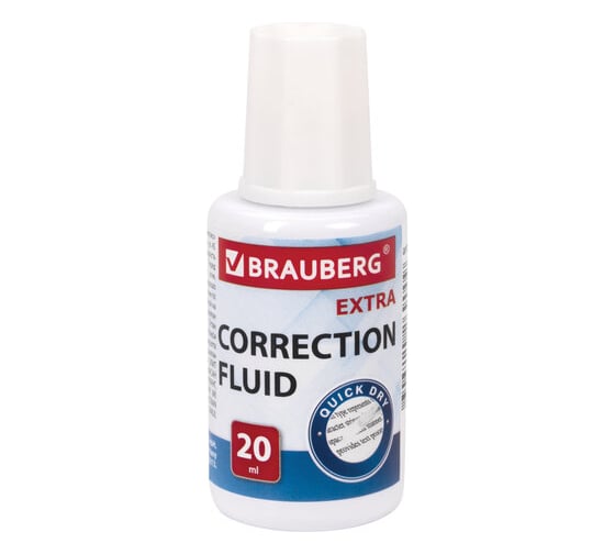 Изображение товара Корректирующая жидкость 10 шт в упаковке BRAUBERG EXTRA быстросохнущая 20 мл с кисточкой  229397