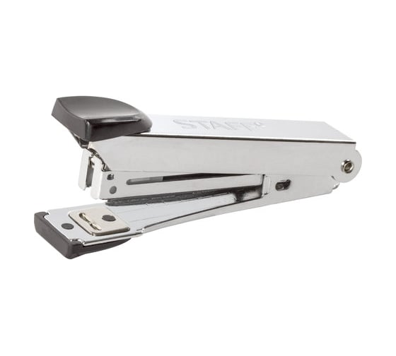 Изображение товара Степлер 12 шт в упаковке Staff №10 металлический Manager до 12 листов с антистеплером черный  226844