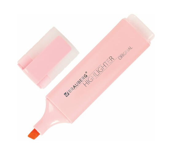 Изображение товара Текстовыделитель 12 шт в упаковке BRAUBERG "ORIGINAL PASTEL" ПАСТЕЛЬНЫЙ РОЗОВЫЙ линия 1-5 мм  151693