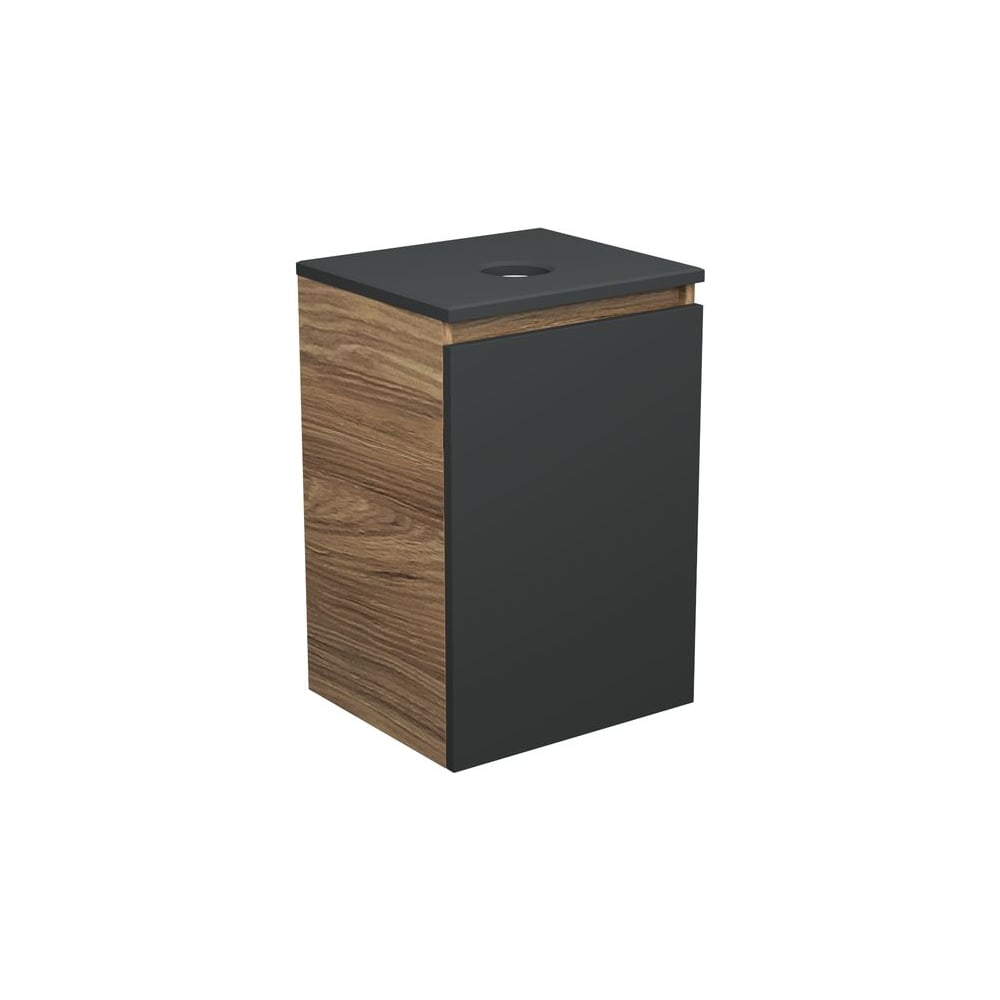 Изображение товара Тумба с раковиной Bauedge Bau Dream 40 графит и белая раковина 24x24