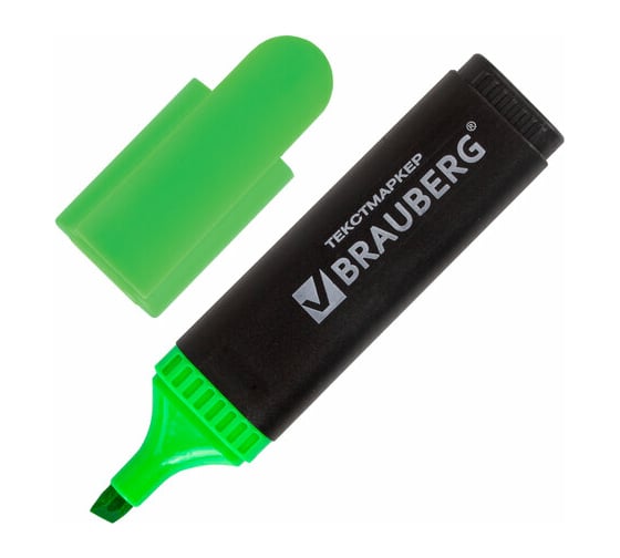 Изображение товара Текстовыделитель 10 шт в упаковке BRAUBERG "Contract" ЗЕЛЕНЫЙ линия 1-5 мм  150390