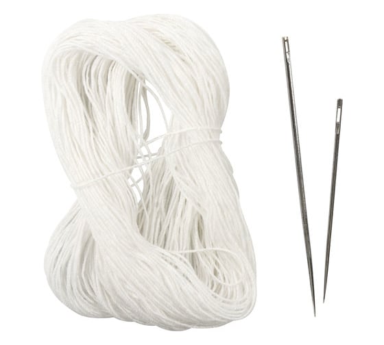 Изображение товара Набор для прошивки документов 100 шт в упаковке Staff (игла 80мм игла 58мм нить 30м) в блистере  602465