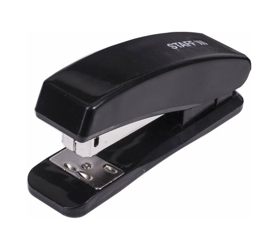 Изображение товара Степлер 12 шт в упаковке Staff №24/6 26/6 Basic до 20 листов черный  224626