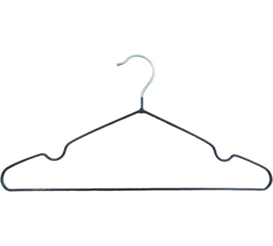 Изображение товара Вешалка ООО "ПК "СТМ" 2.5 металлическая, прорезиненная, 41х21х0.3 см, черная 25101