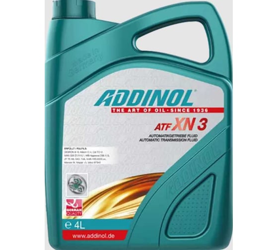Изображение товара Трансмиссионное масло ADDINOL ATF XN 3 синтетическое, 4 л 74410325