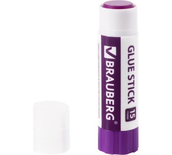 Изображение товара Клей-карандаш 12 шт в упаковке BRAUBERG обесцвечивающийся 15 г 3 штуки на блистере  229473