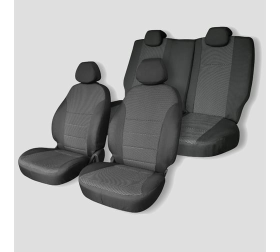 Изображение товара Чехлы на сиденья Defly Toyota Sienta (XP170) 07.2015-07.2022, спинка 2-го ряда 50/50, без подлокотника, 5 мест, жаккард Ty72-5-2