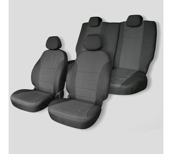 Изображение товара Чехлы на сиденья Defly Nissan Note (E11) 2005-2007, хэтчбек 5дв., жаккард Nis16-2