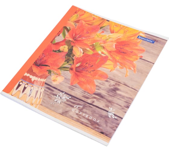 Изображение товара Тетрадь 10 шт в упаковке BRAUBERG А5 48л. клетка блестки ДУШИСТЫЕ ЦВЕТЫ  402810