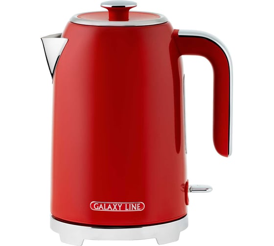 Изображение товара Чайник электрический Galaxy LINE GL 0349, феррари, металл, 2200 Вт, 1,7 л, корпус из нержавеющей стали AISI 304, STRIX контроллер, шкала уровня воды 7010103490