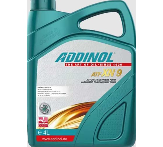 Изображение товара Трансмиссионное масло ADDINOL ATF XN 9 синтетическое, 4 л 74410925