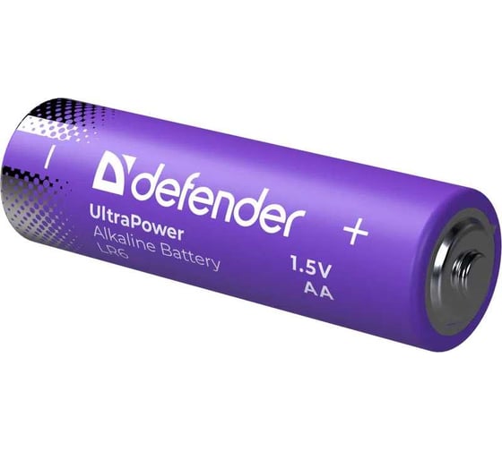 Изображение товара Батарейка алкалиновая DEFENDER LR6-4BL АА, блистер, 4 шт., UltraPower 56035