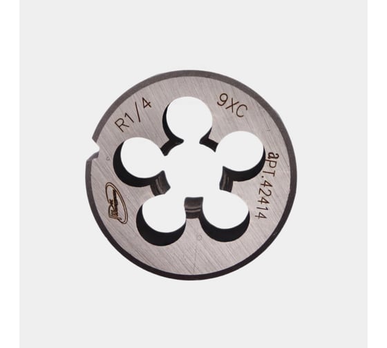 Изображение товара Плашка РОСИНСТРУМЕНТ R 1/4 для трубной конической резьбы, ГОСТ 6228-80 9ХС 42414