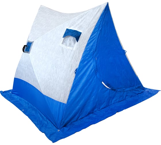 Изображение товара Палатка зимняя 2-скатная Следопыт Oxford 210D PU 1000, синий/белый с принтом PF-TW-32