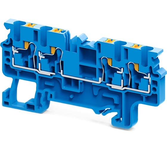 Изображение товара Клемма КЭАЗ с 4-мя контактами push-in OptiClip СP-2,5-QUATTRO-(0,2-2,5)-I-BU-синий 100 шт 331847