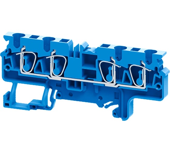 Изображение товара Клемма КЭАЗ с четырьмя контактами пружинная OptiClip СX-4-QUATTRO-(0,2-4)-I-BU-синий 50 шт 289756