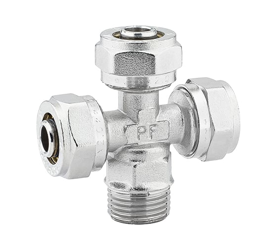 Изображение товара Крестовина обжимная PROFACTOR ц/ц/ц/н 16х16х16х1/2" PF PF 492