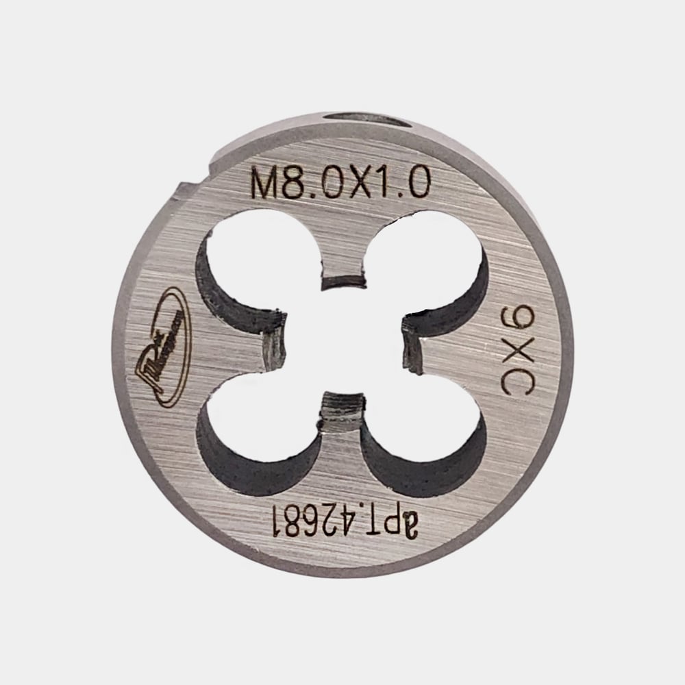 Изображение товара Плашка РОСИНСТРУМЕНТ М 8,0х1,0 ГОСТ 9740-71 9ХС для внутренней резьбы