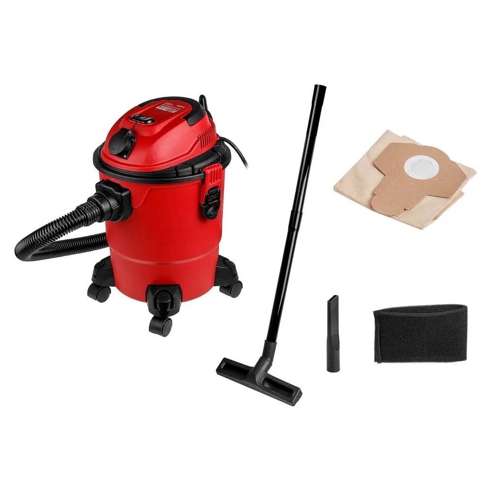 Изображение товара Пылесос WORTEX VC 2014-1 WS строительный 1200 Вт, 20 л, шланг 3,5 м