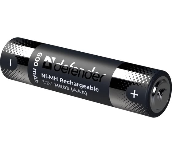 Изображение товара Аккумуляторная батарея DEFENDER HR03-2BL 600 mAh ААА, Ni-MH, блистер, 2 шт 56501