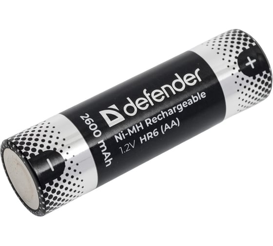 Изображение товара Аккумуляторная батарея DEFENDER HR6-2BL 2600 mAh АА, Ni-MH, блистер, 2 шт 56512