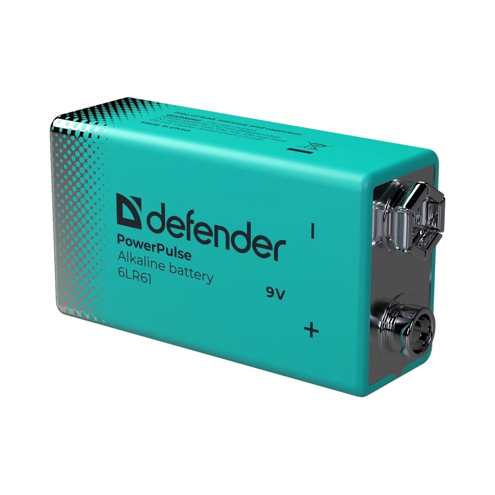 Изображение товара Батарейка алкалиновая DEFENDER 6LR61 9V блистер 1 шт