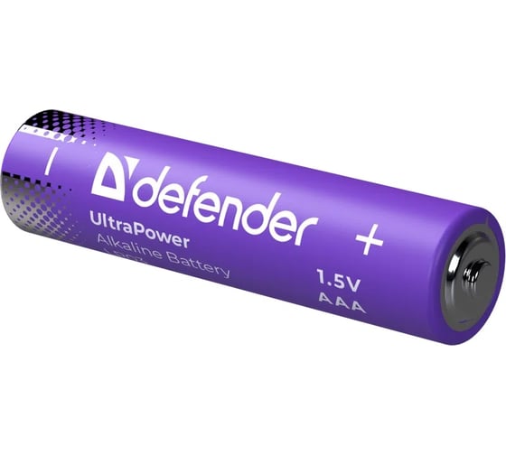 Изображение товара Батарейка алкалиновая DEFENDER LR03-4BL ААА, блистер, 4 шт, UltraPower 56025