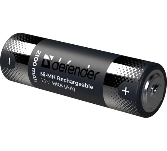 Изображение товара Аккумуляторная батарея DEFENDER HR6-2BL 2100 mAh АА, Ni-MH, блистер, 2 шт 56502