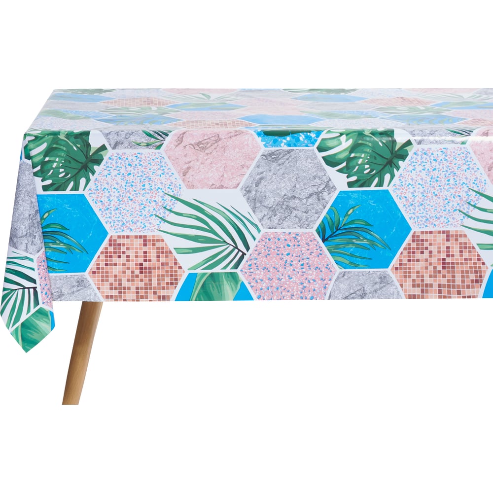 Изображение товара Клеенка ПВХ на тканевой основе Dekorelle Glance 576 1,4x20 м яркая абстракция