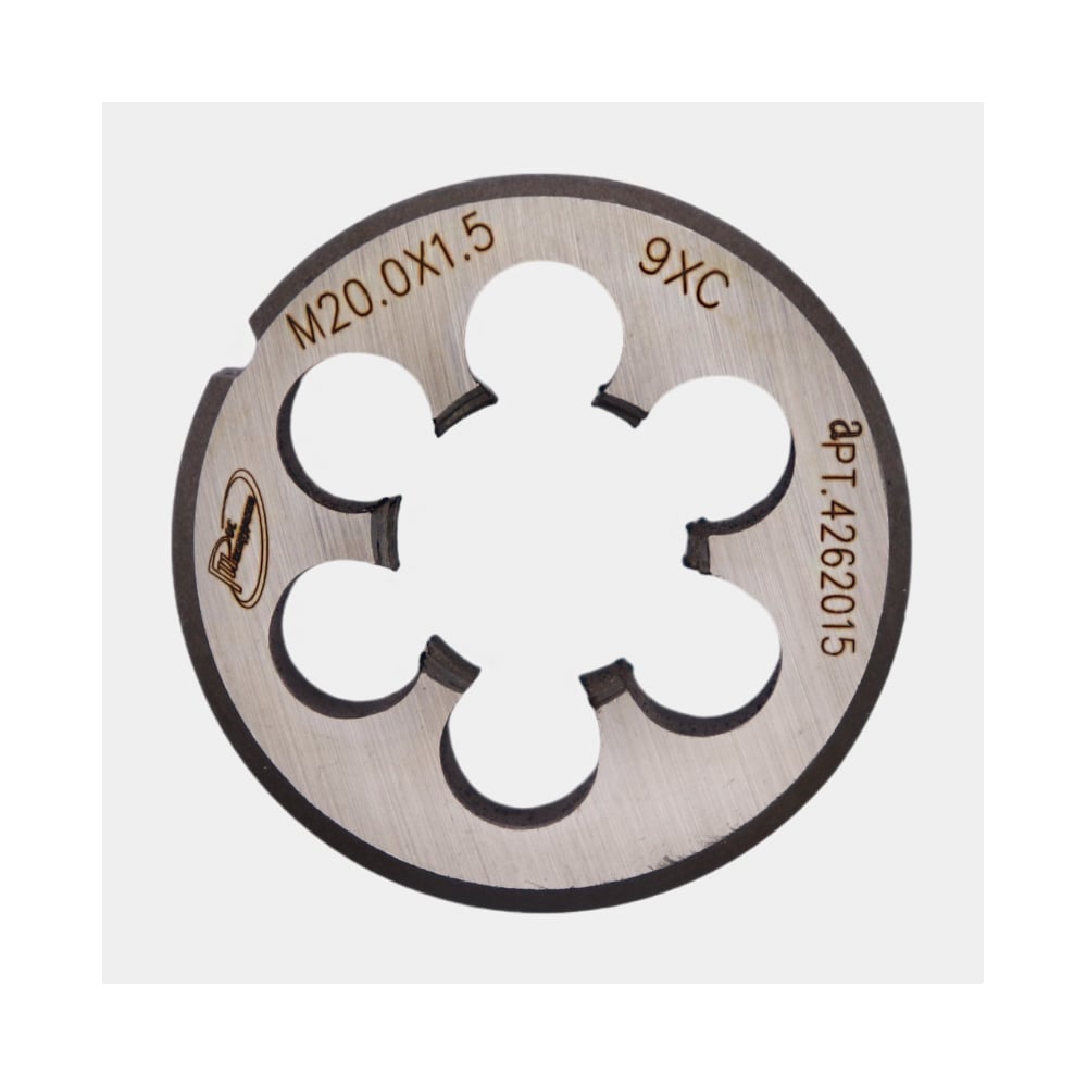 Изображение товара Плашка РОСИНСТРУМЕНТ М 20x1, 25 ГОСТ 9740-71 9ХС - инструмент для нарезки внутренней резьбы