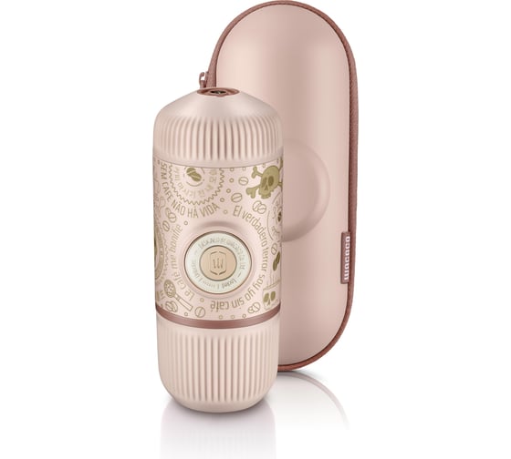 Изображение товара Портативная эспрессо кофе-машина Wacaco Nanopresso с чехлом, цвет Dark Soul Pink WCCNPDSP