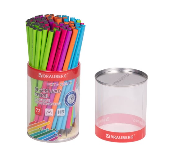 Изображение товара Карандаш чернографитный BRAUBERG Ultra Color, 1 шт, НВ, пластиковый 181707