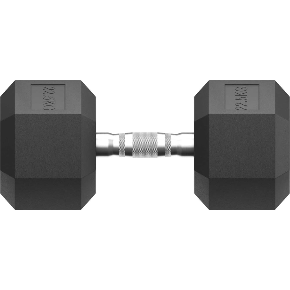 Изображение товара Гексагональная гантель UNIXFIT 22.5 кг обрезиненная для тренировок