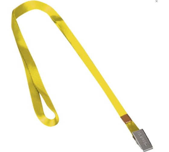 Изображение товара Лента для бейджей 10 шт в упаковке BRAUBERG 45 см металлический клип ЖЕЛТАЯ  235736